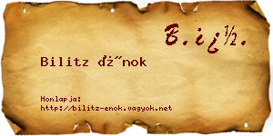 Bilitz Énok névjegykártya